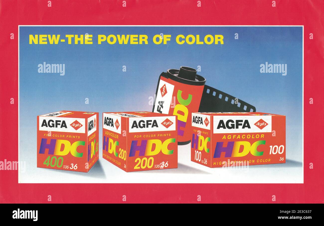 Agfa Film Processing Wallet Stock Photo