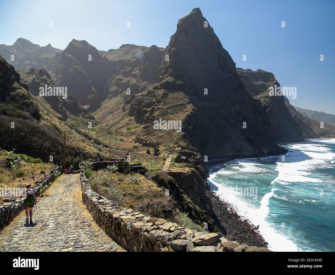 Cape Verde, Santo Antao island, travel, hiking, active, solo. Stock Photo