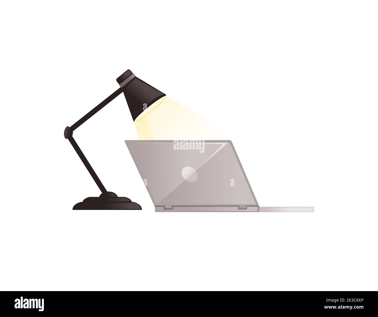 Items for desk workplace concept for home workstation with laptop and