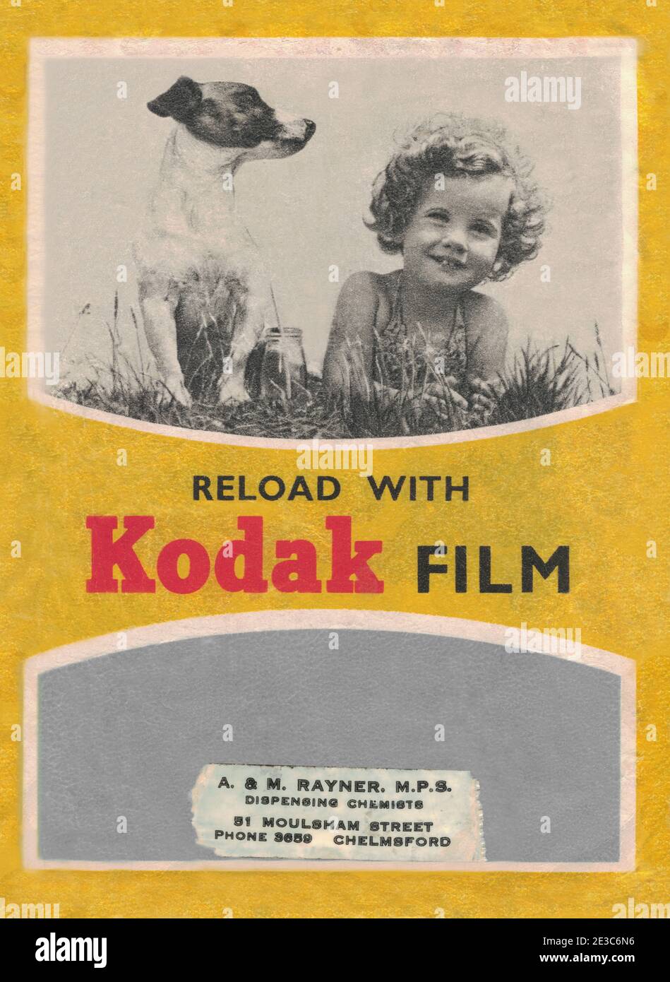 Kodak Film Processing Wallet Stock Photo