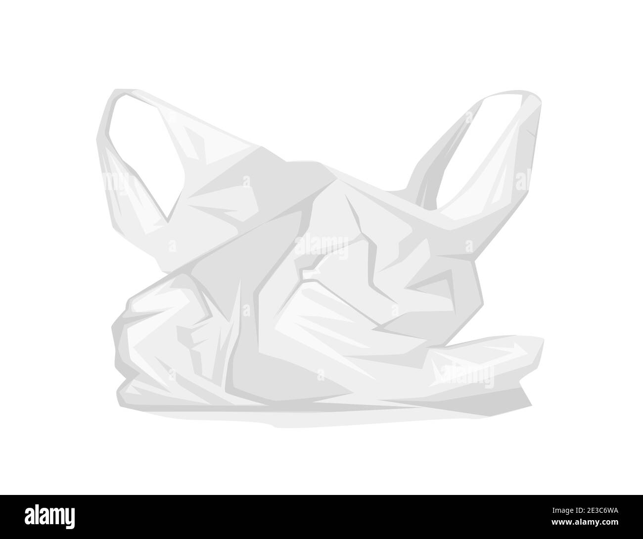 White used plastic bag disposable bag for garbage or shopping vector