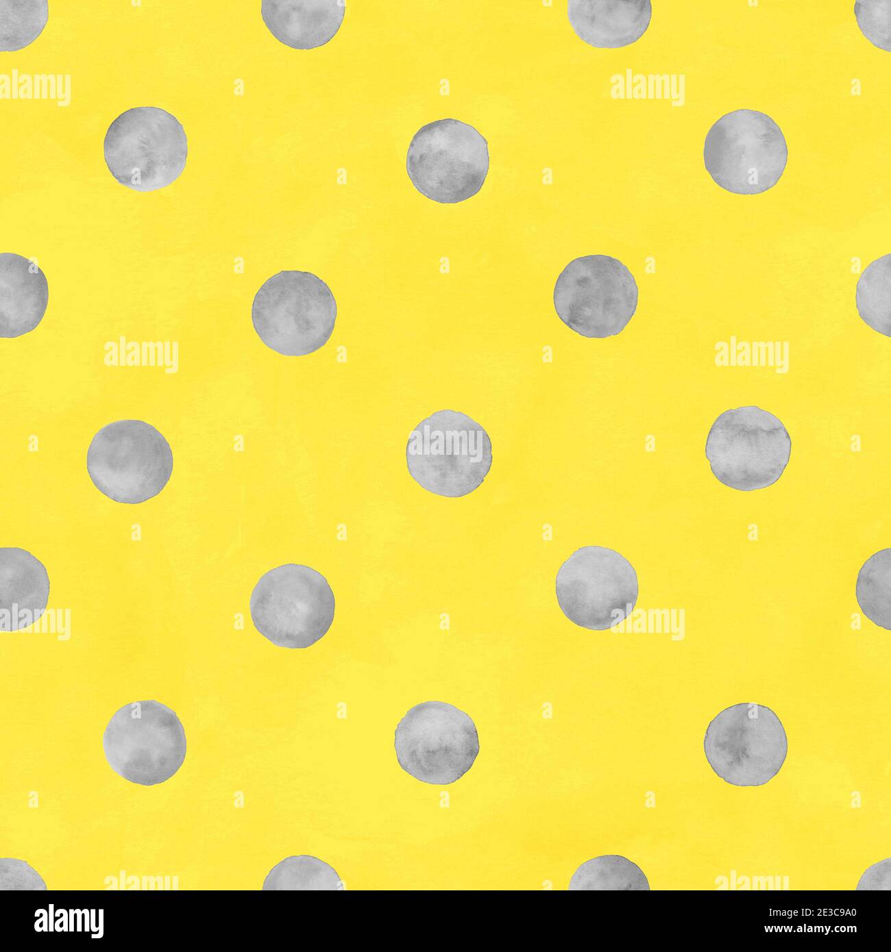 Abstract geometric modern seamless pattern. Hand drawn texture in grey and yellow colors of 2021