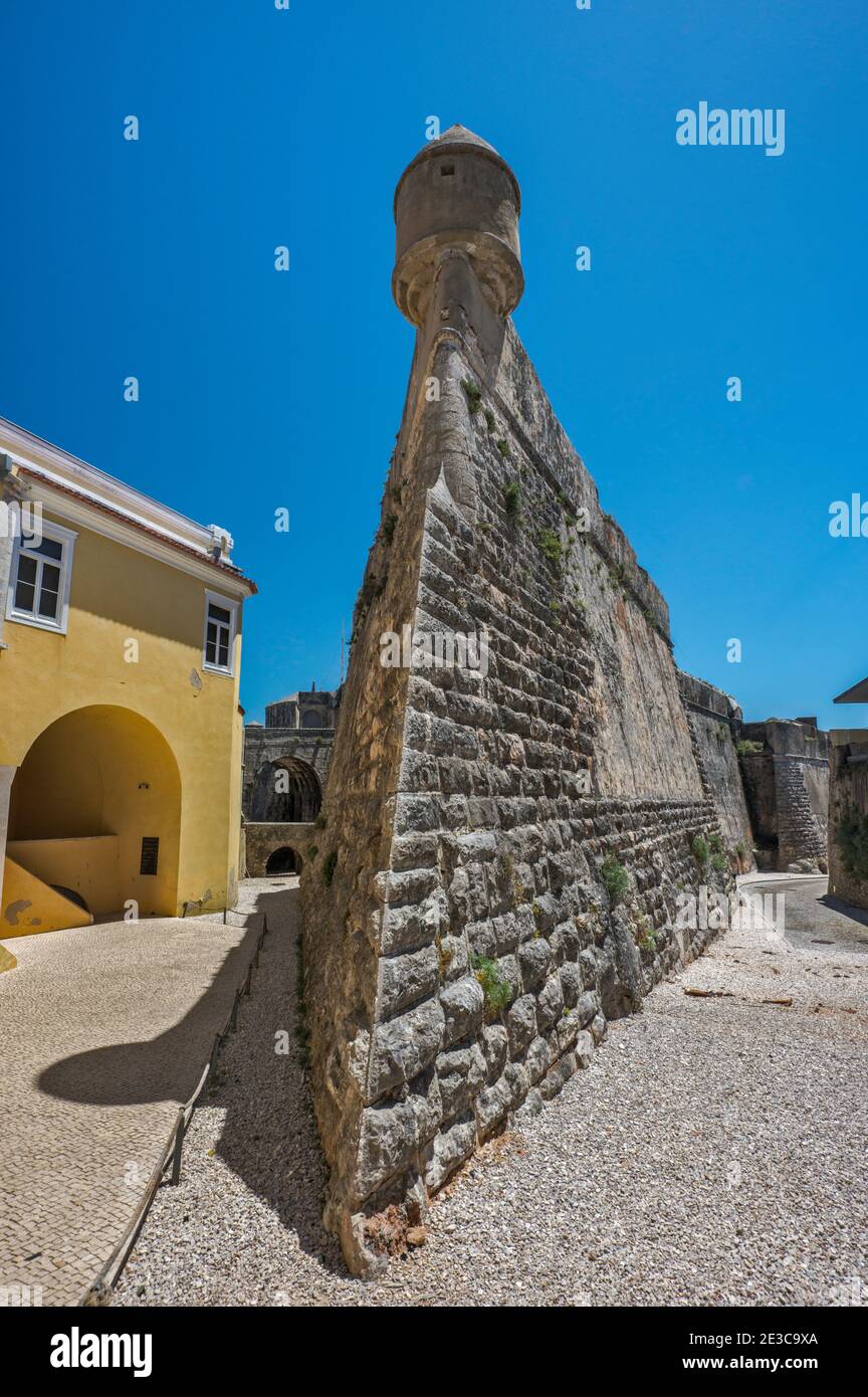 Bastion at Fortress Nossa Senhora da Luz, Cidadela de Cascais, Citadel of Cascais, in Cascais, Lisbon District, Lisboa region, Portugal Stock Photo