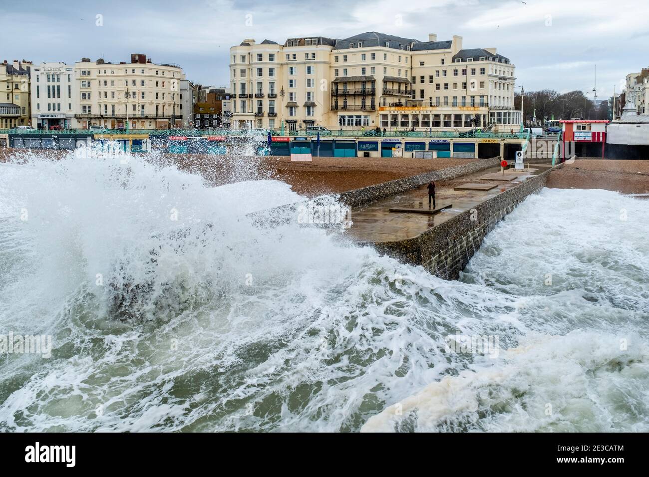 Rough Seas and High Tide At Brighton, East Sussex, UK Stock Photo Alamy