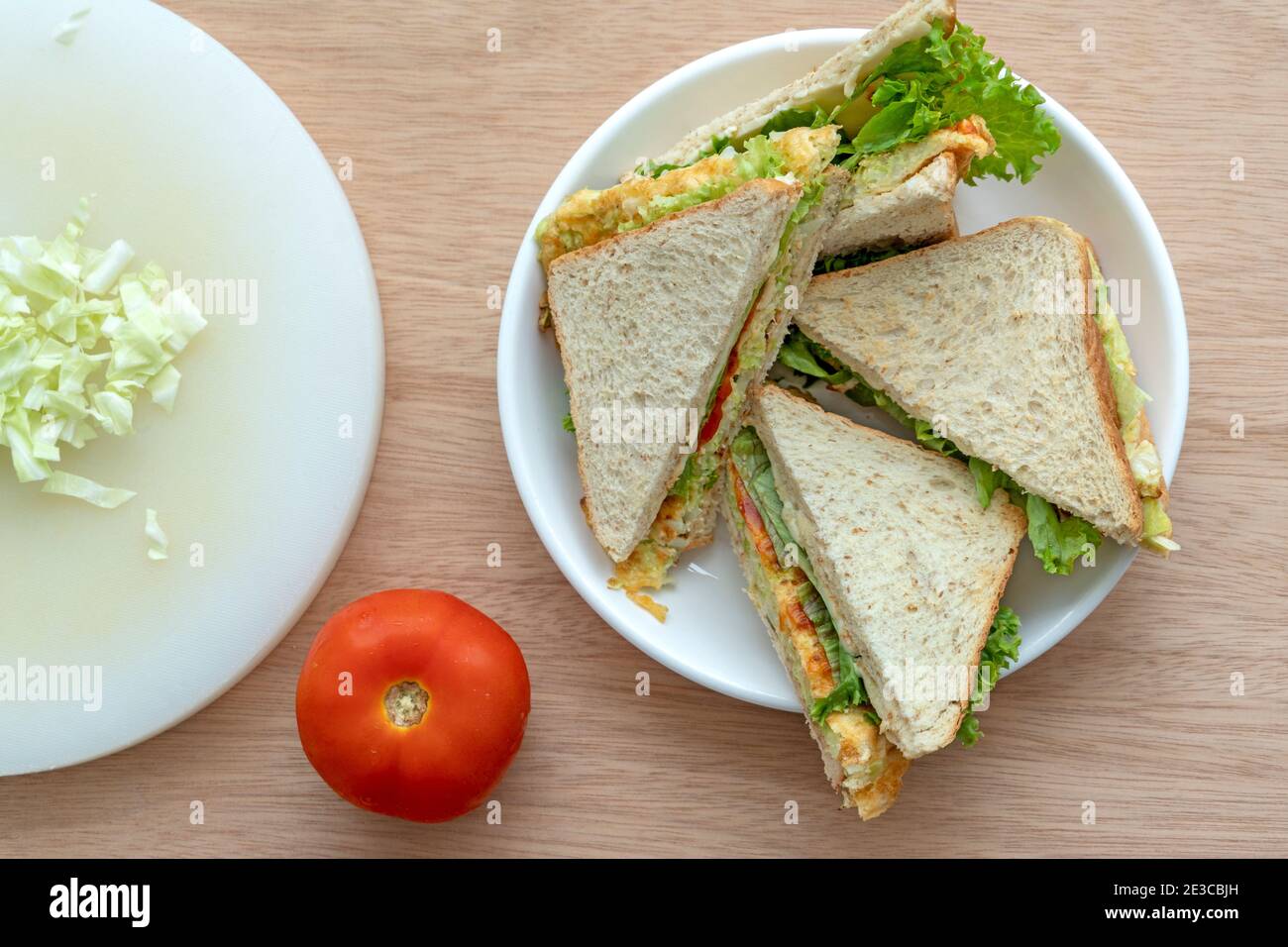 Best healthy Asian homemade sandwiches with wheat bread, ham, cheese