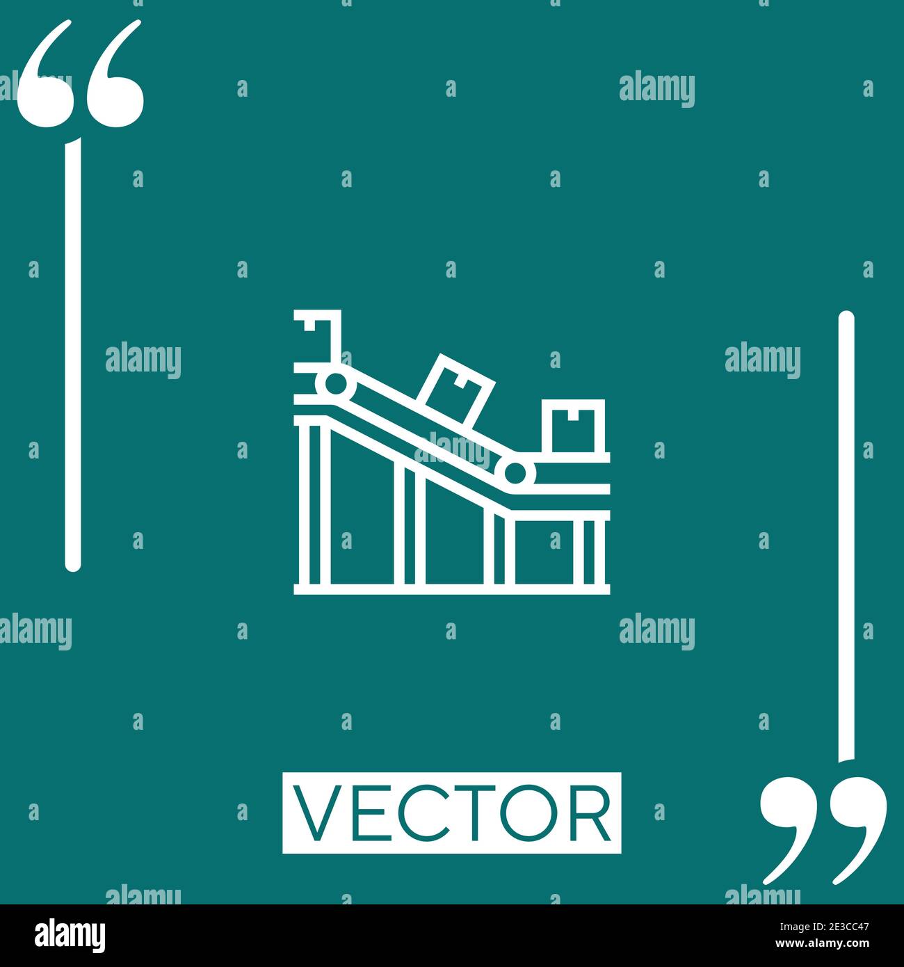 conveyor vector icon Linear icon. Editable stroke line Stock Vector
