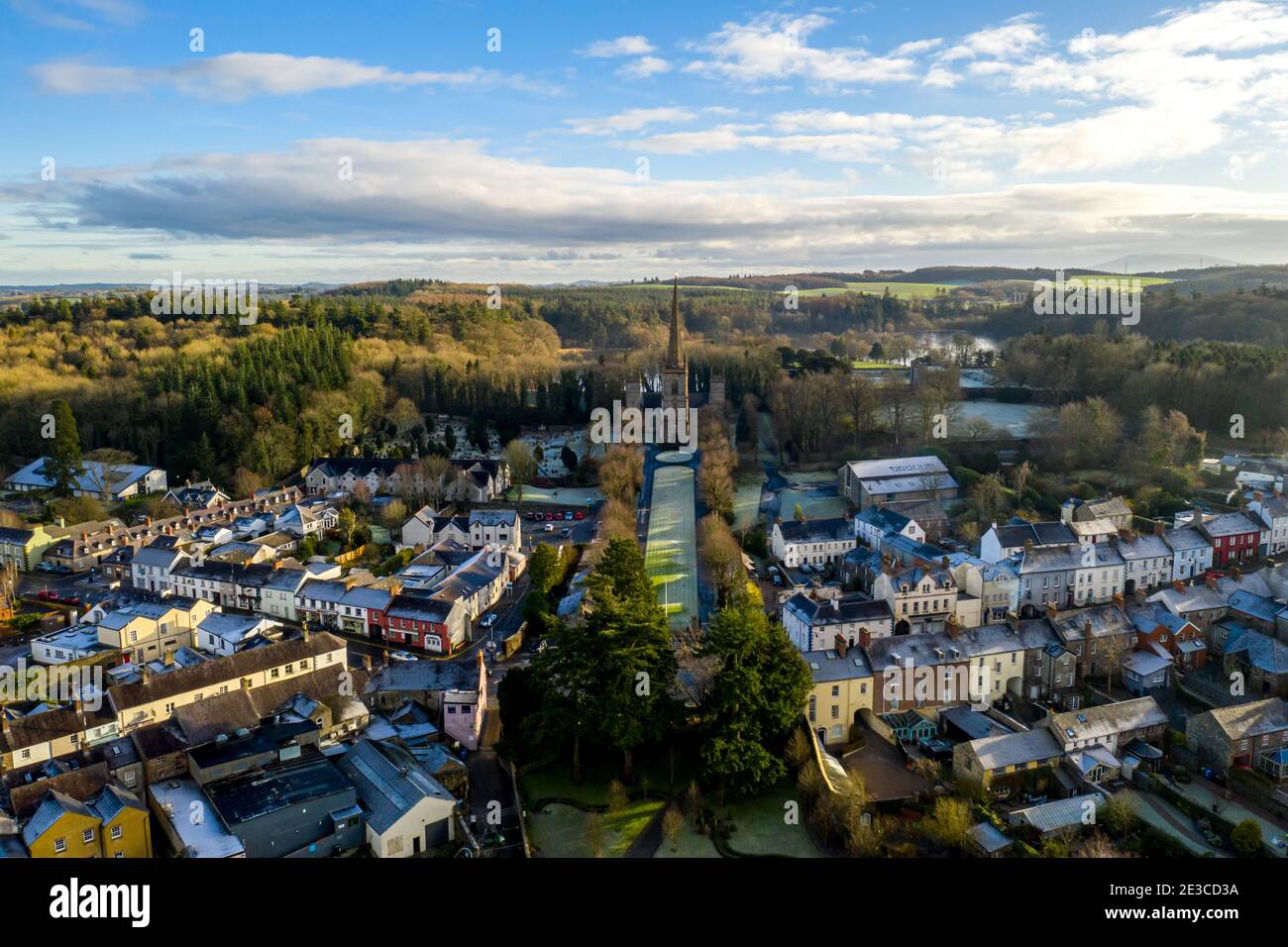 The town of Hillsborough in Northern Ireland Stock Photo