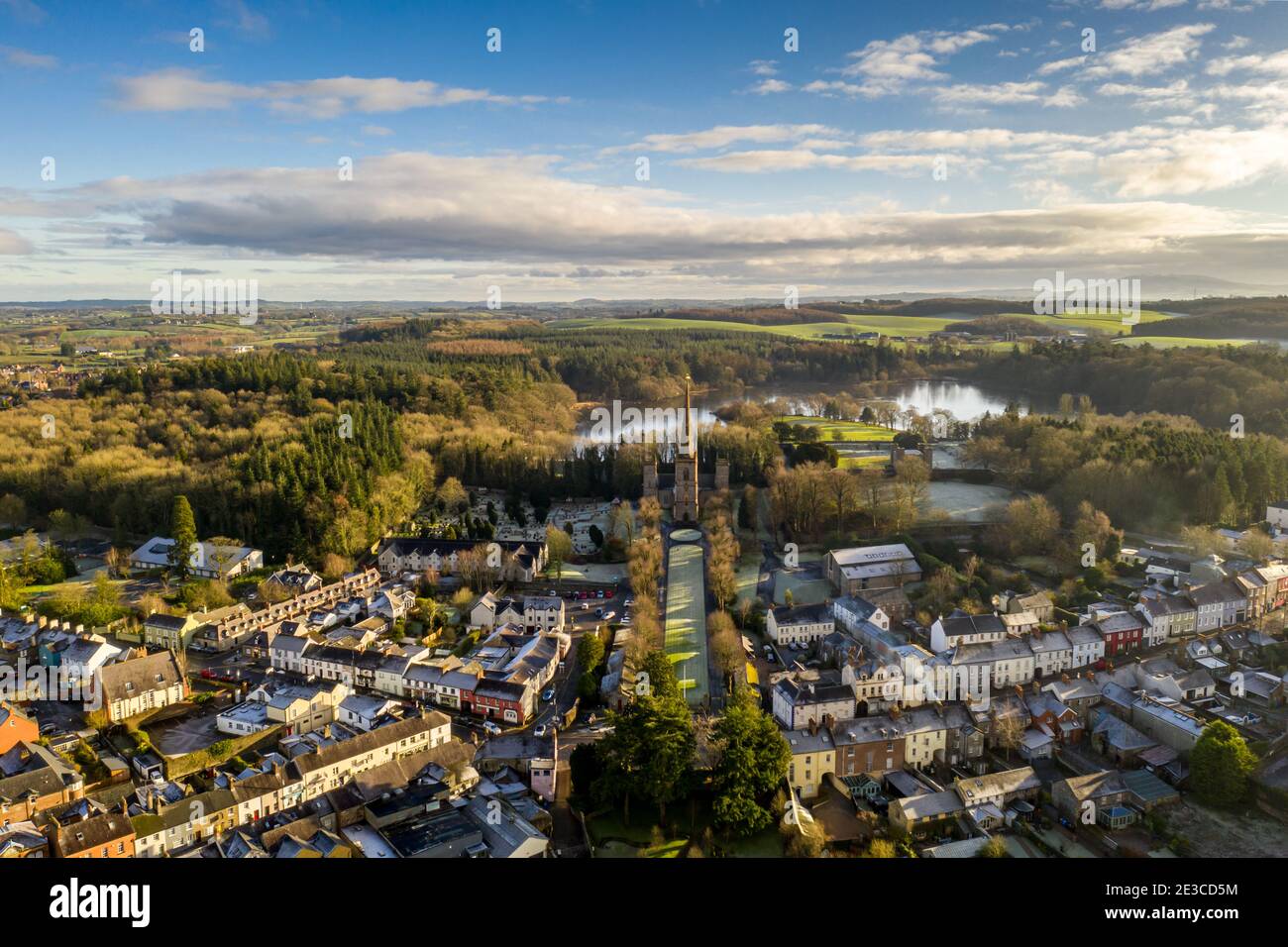 The town of Hillsborough in Northern Ireland Stock Photo
