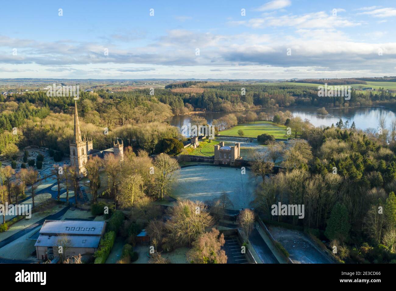 The town of Hillsborough in Northern Ireland Stock Photo