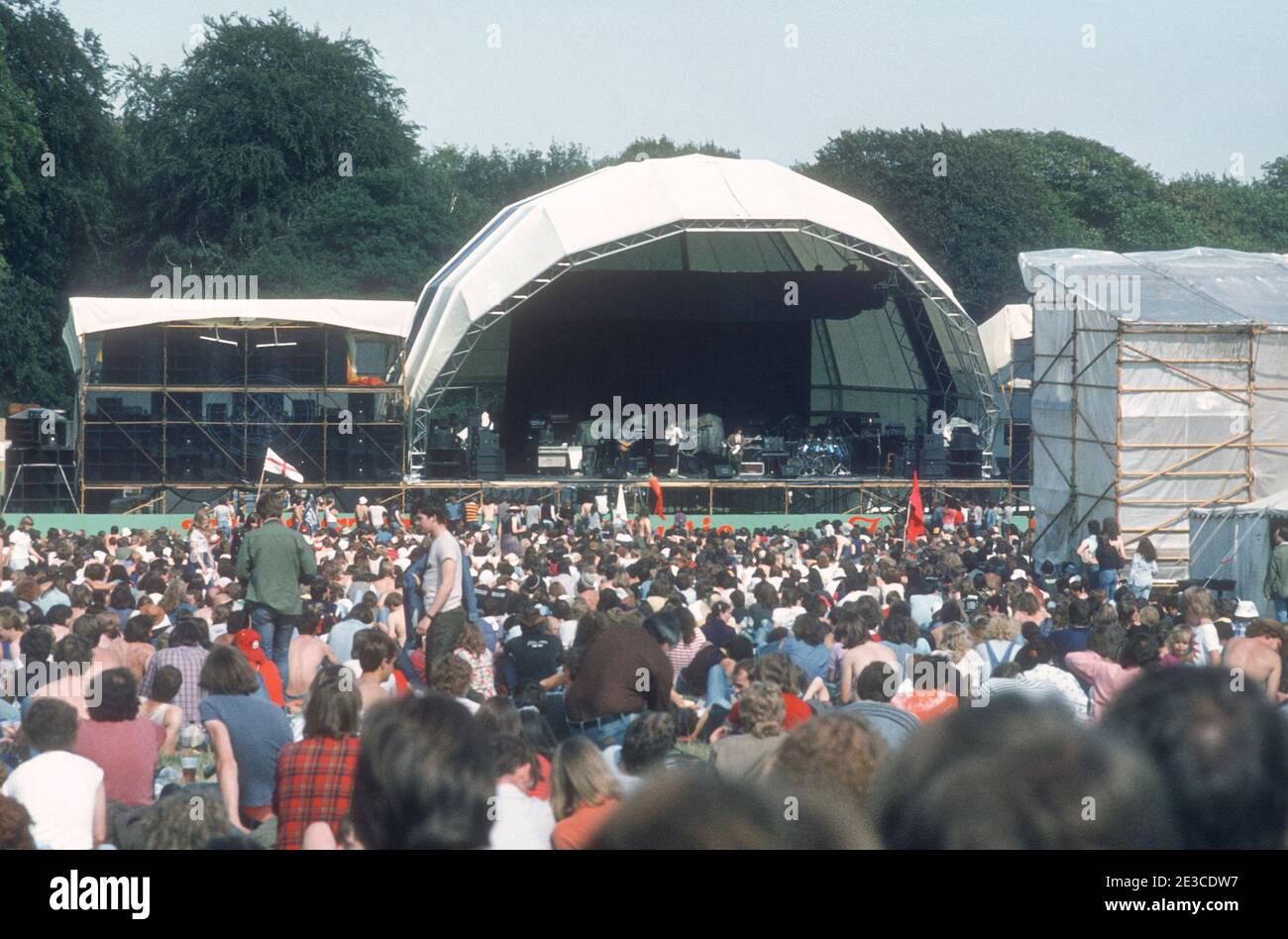 1982 Theakstons Nostell Priory Festival Yorkshire August 28th1982 First act on stage Marillion on stage opening act of the festival at Nostell Priory Wakefield West Yorkshire England UK GB Europe Stock Photo