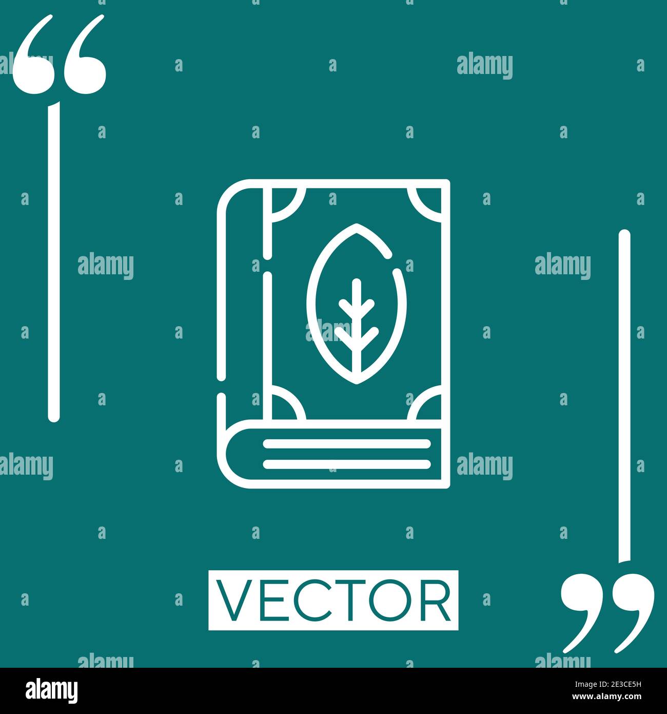 botanic vector icon Linear icon. Editable stroke line Stock Vector