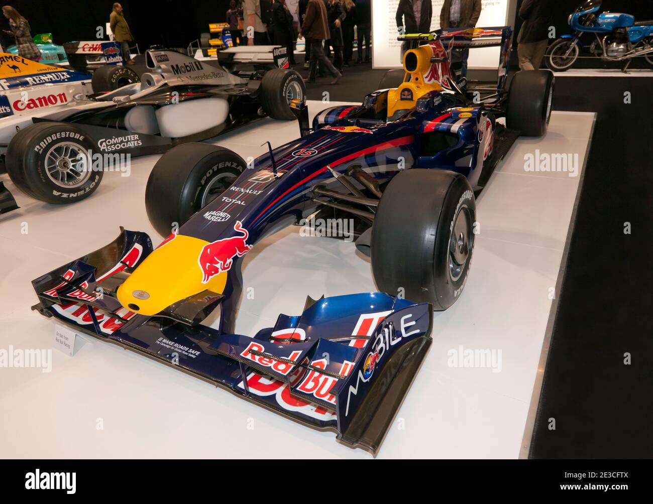 Sébastien Vettel's 2009, RB5, Formula One Car, designed by Adrian Newey, on display at the 2015 London Classic Car Show Stock Photo - Alamy