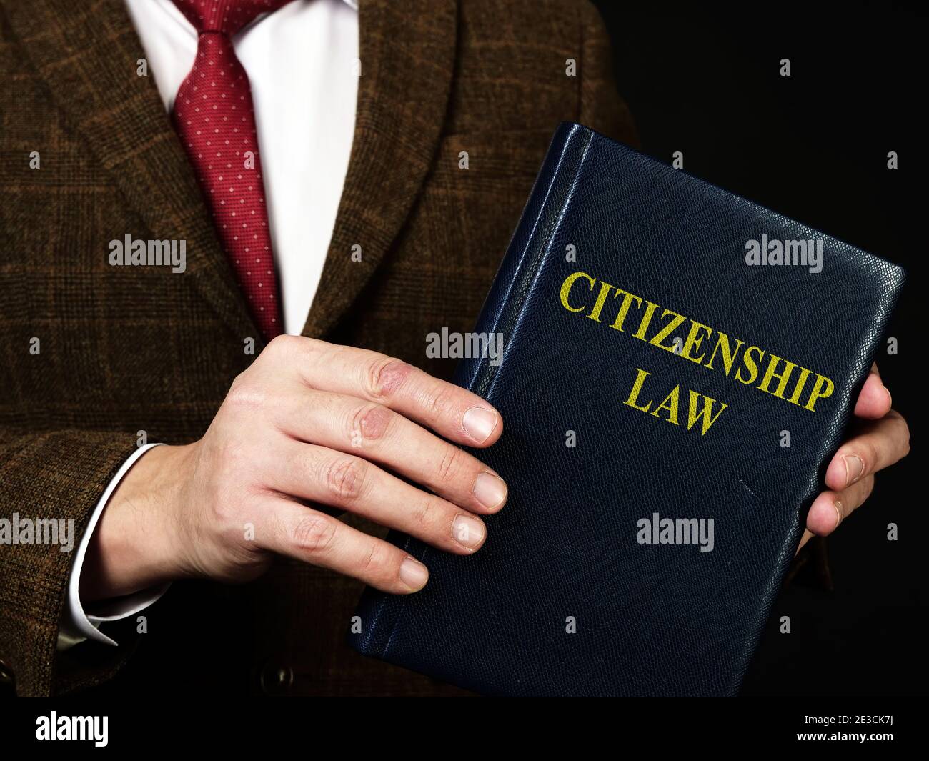 Lawyer in the suit and citizenship law. Stock Photo