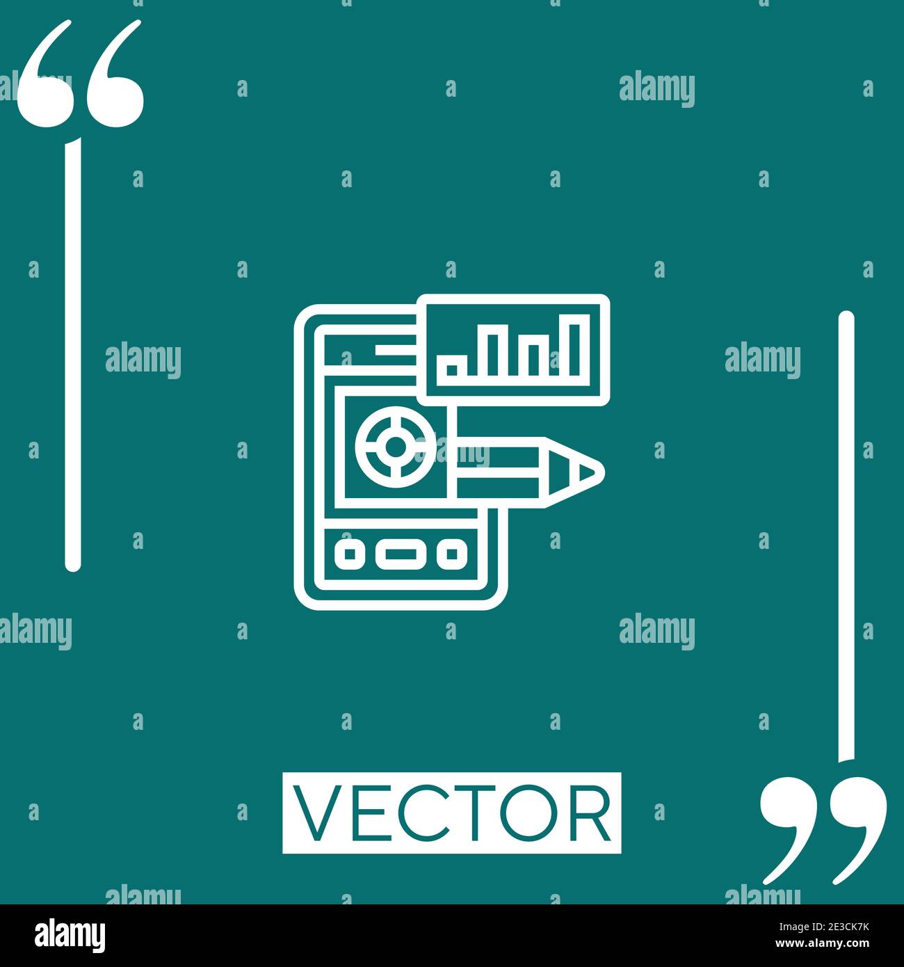 prototype vector icon Linear icon. Editable stroked line Stock Vector