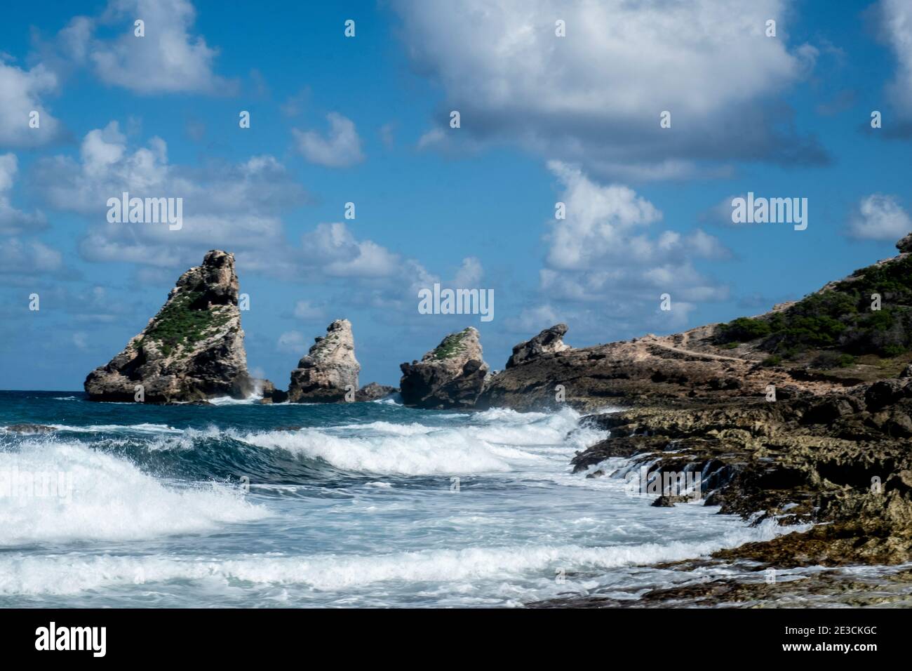 Anse des Chateaux, Guadalupe, French Antilles Stock Photo