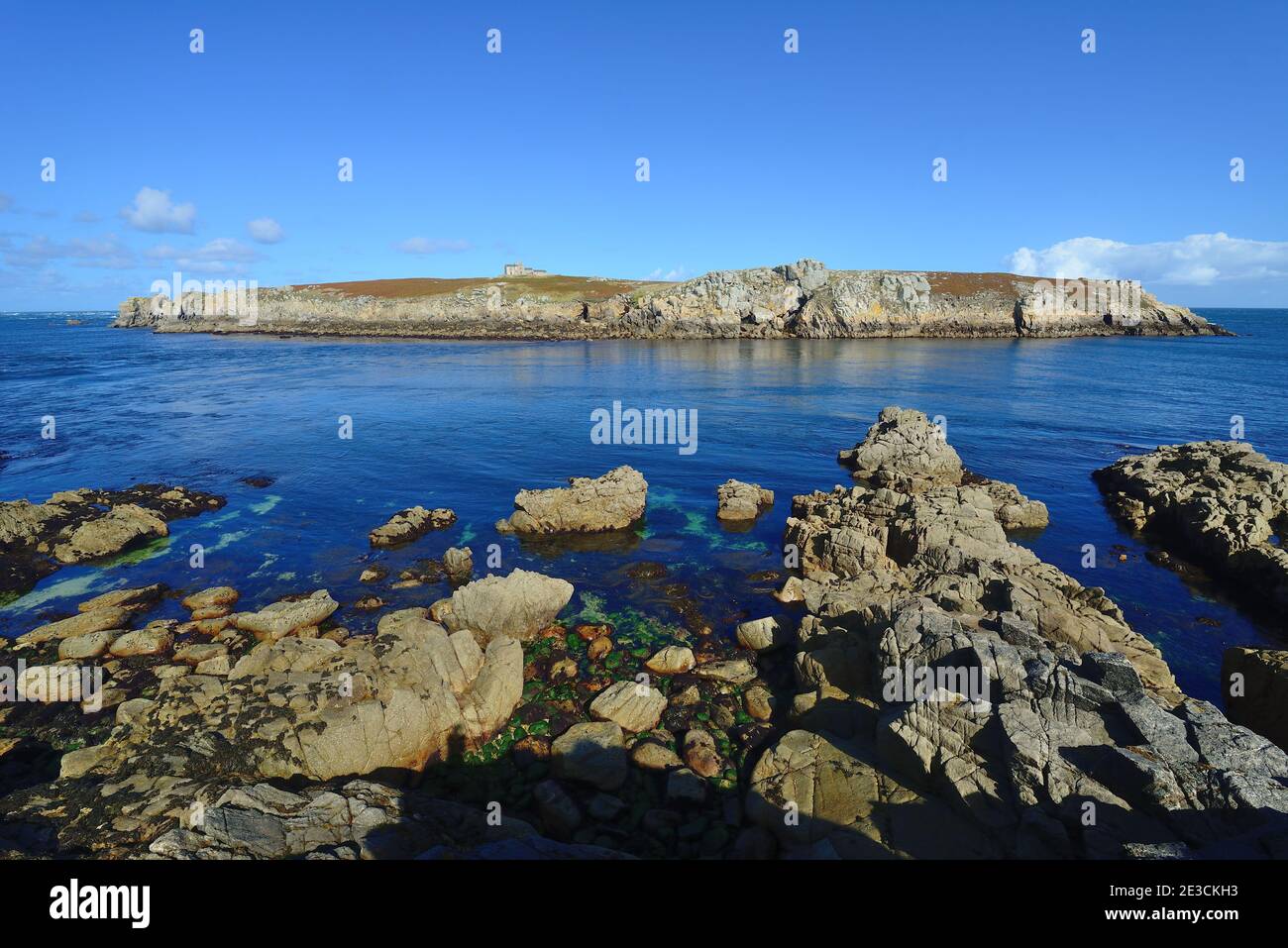 Ile d'Ouessant, Ushant Island (off the coasts of Brittany, north-western France): Keller Island Stock Photo