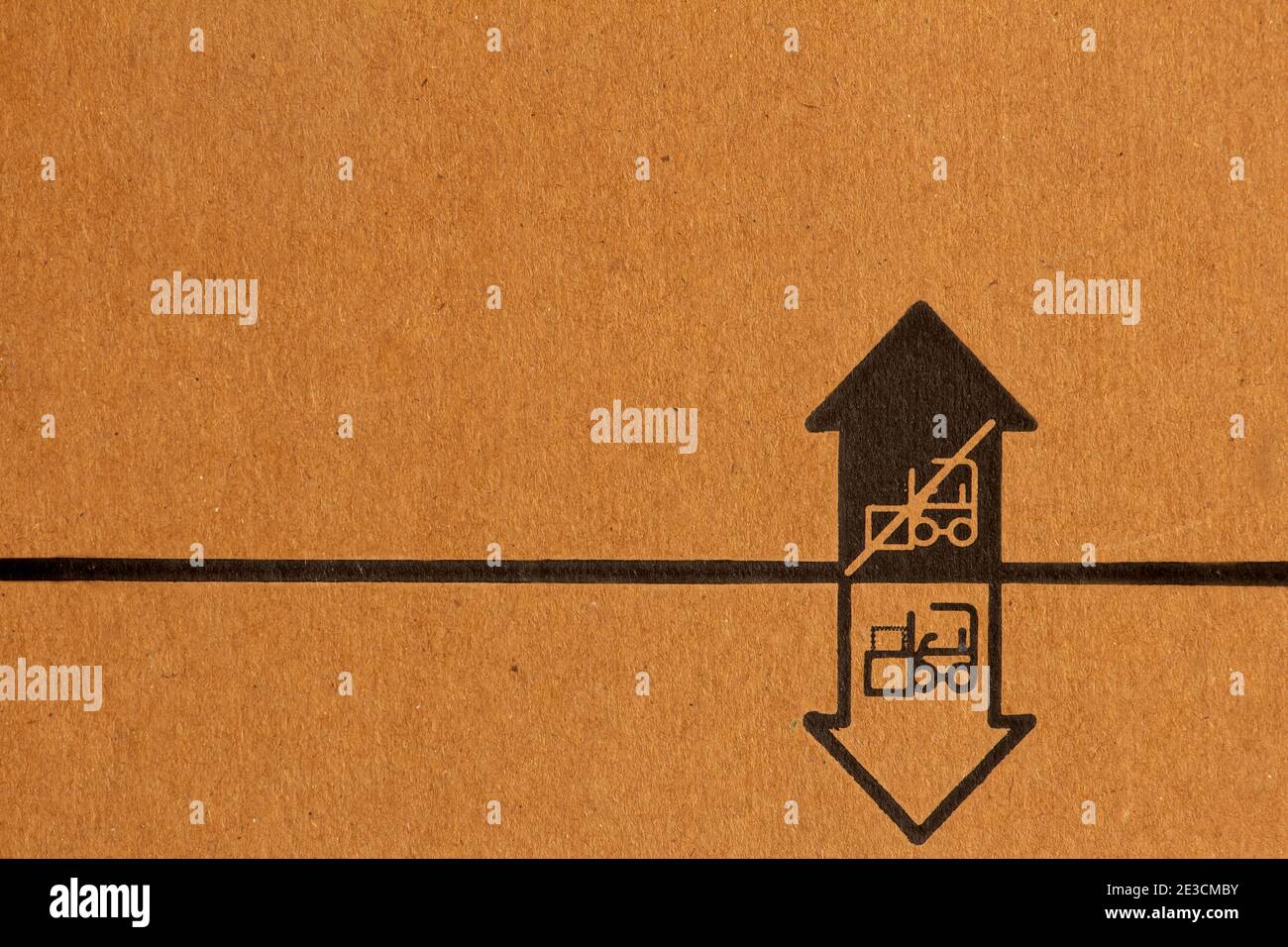 Packaging symbol to indicate where to clamp. Do not clamp and clamp