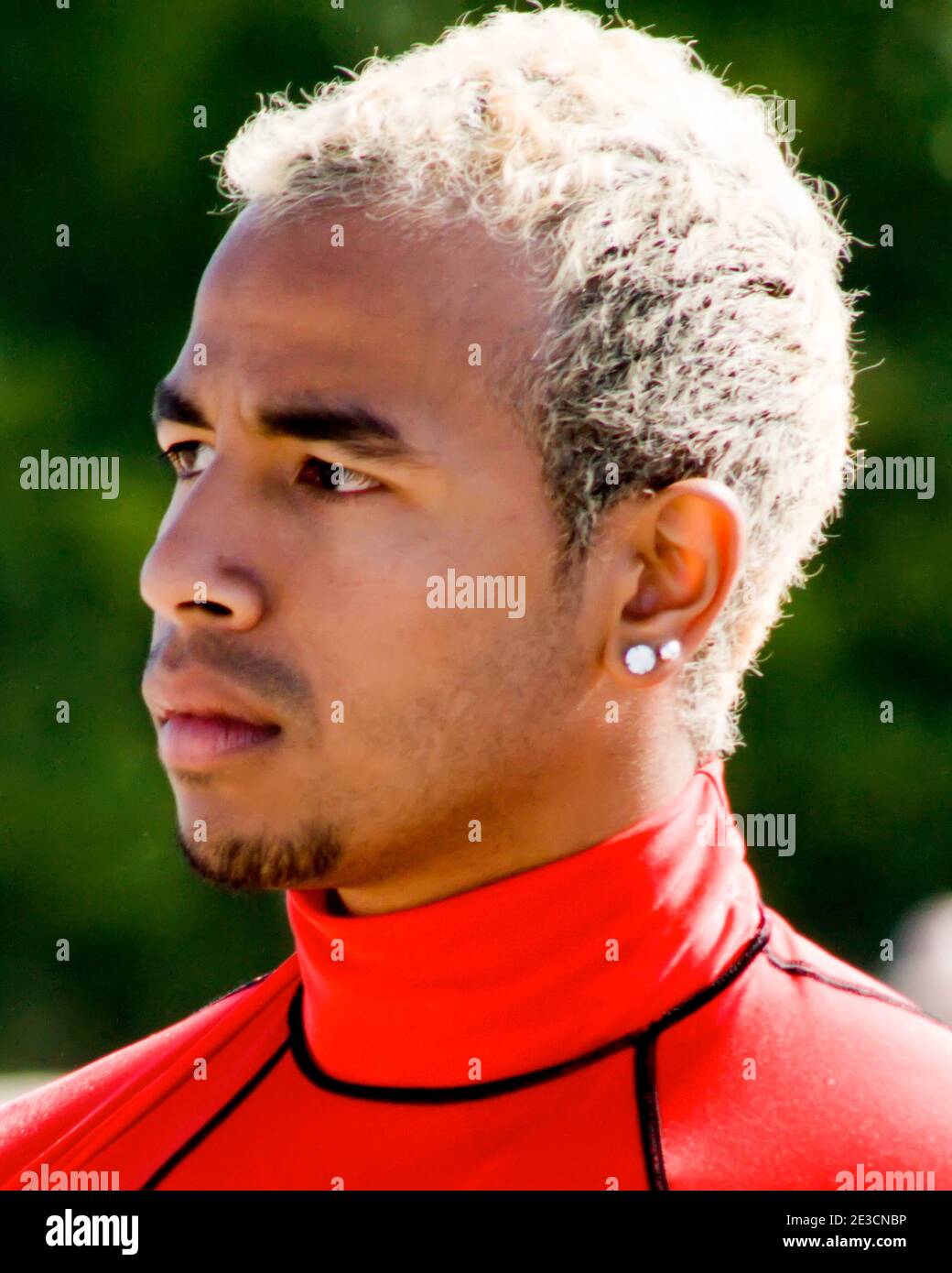 Young Man In Head Portrait Stock Photo