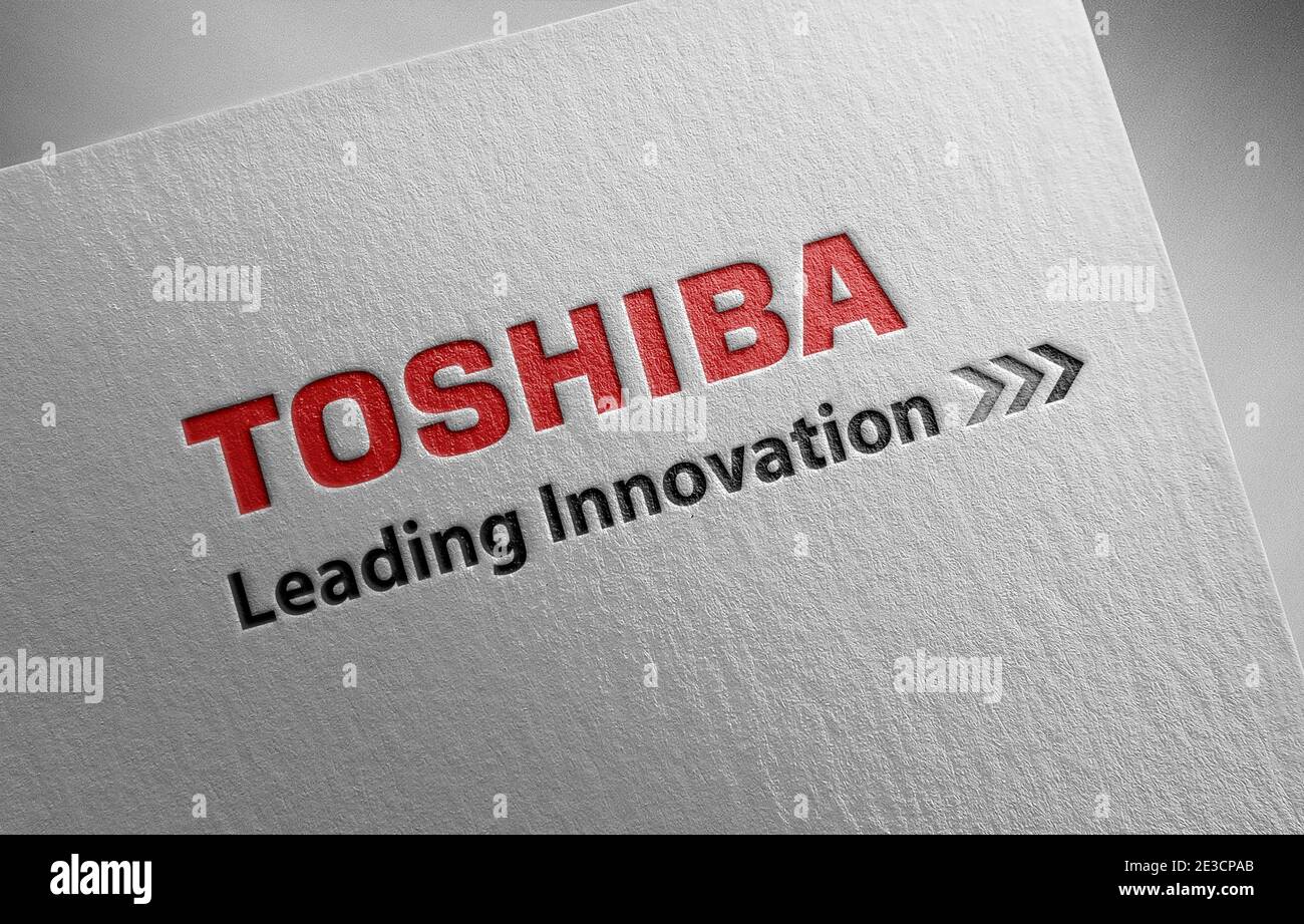 toshiba logo paper texture illustration Stock Photo Alamy