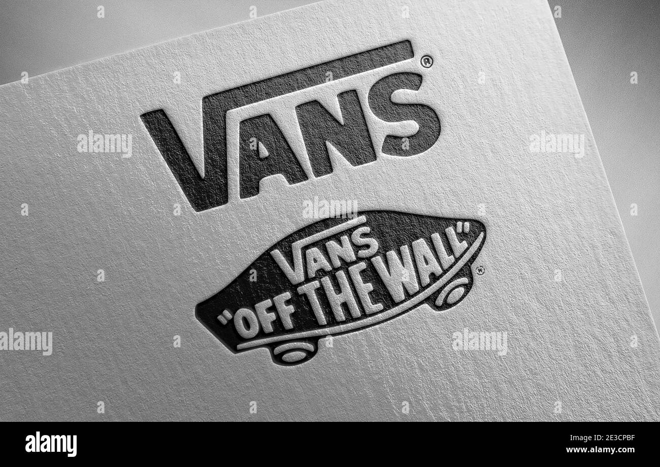 Vans logo Black and White Stock Photos & Images - Alamy
