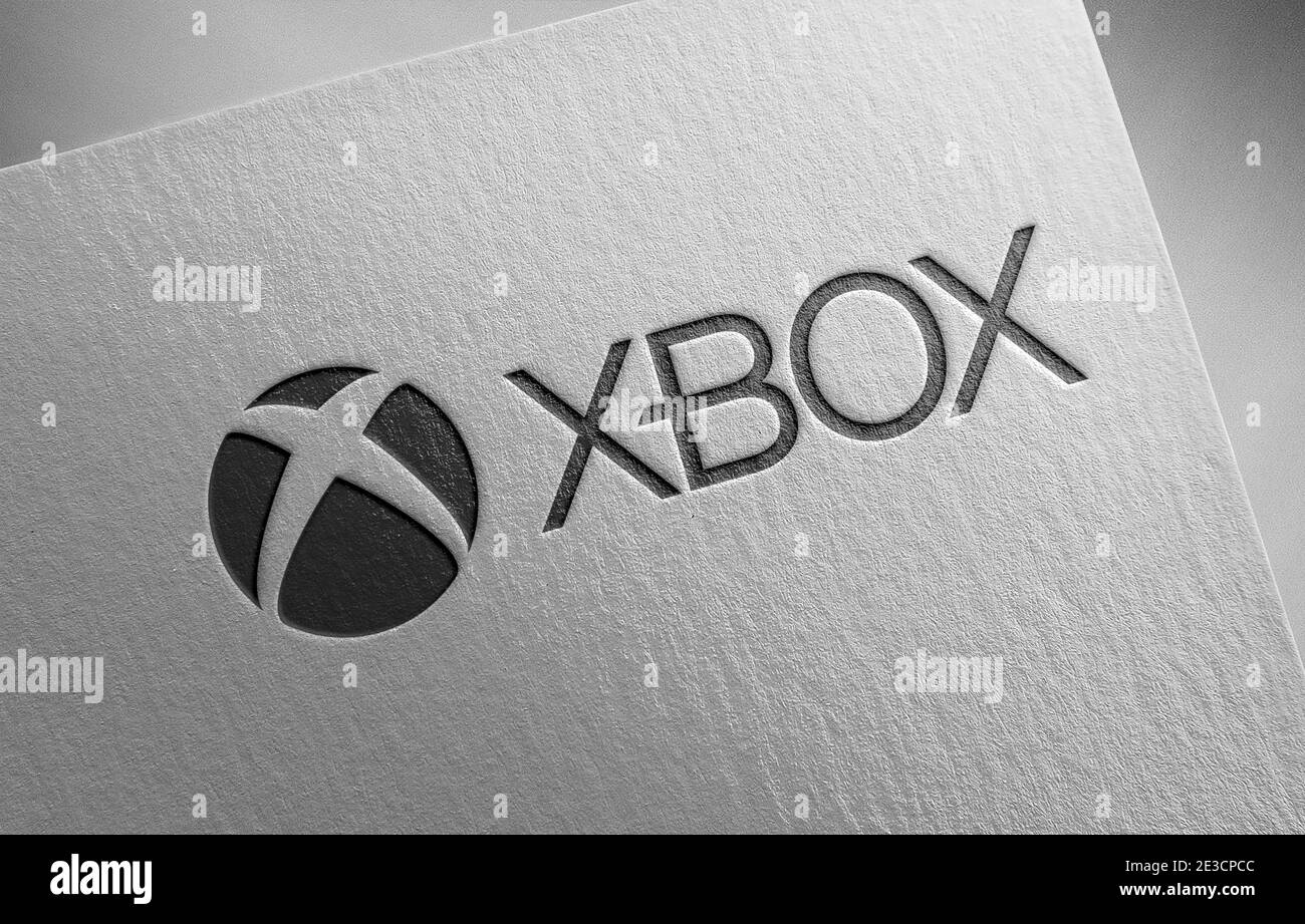 xbox logo paper texture illustration Stock Photo