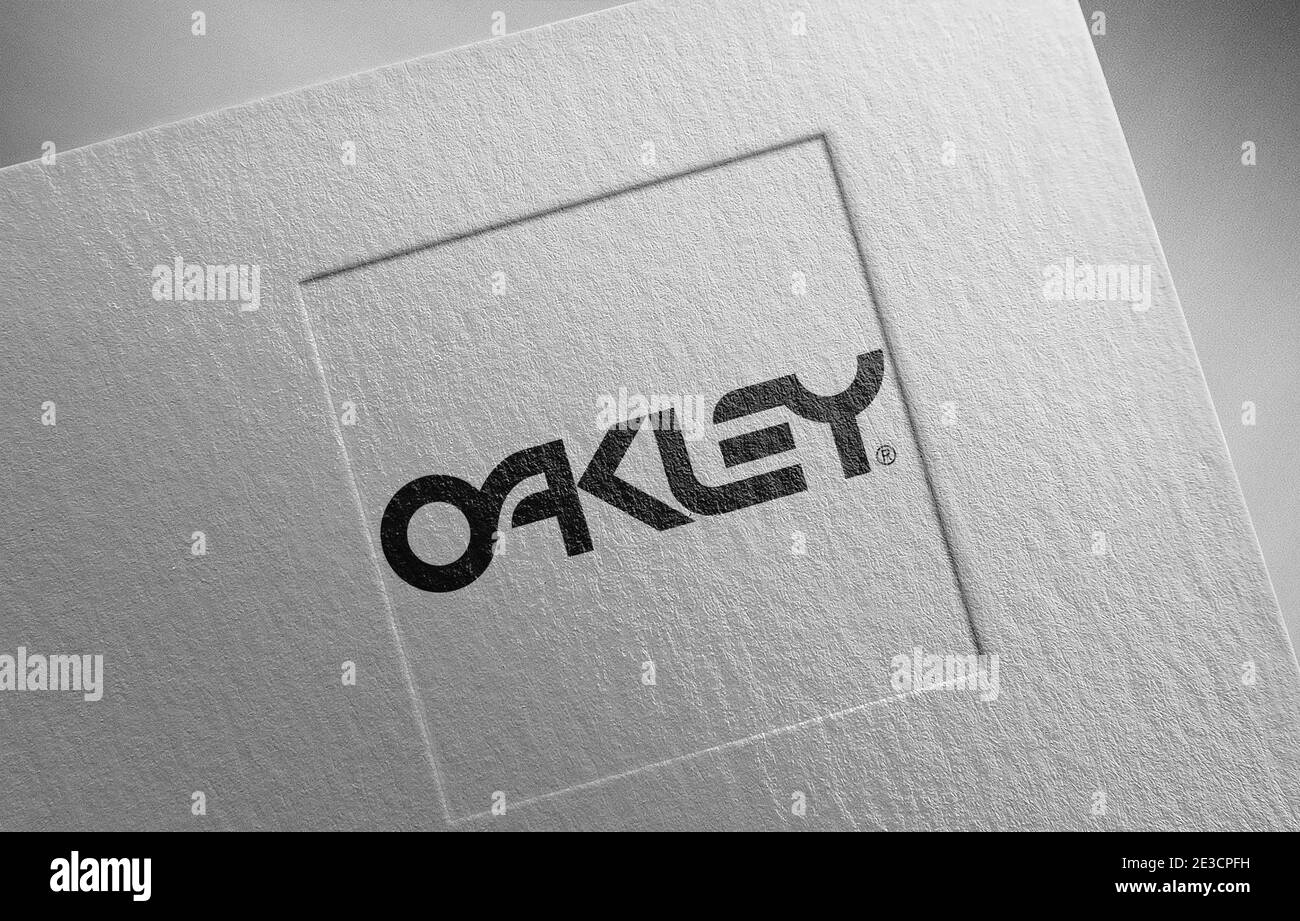 oakley logo paper texture illustration Stock Photo