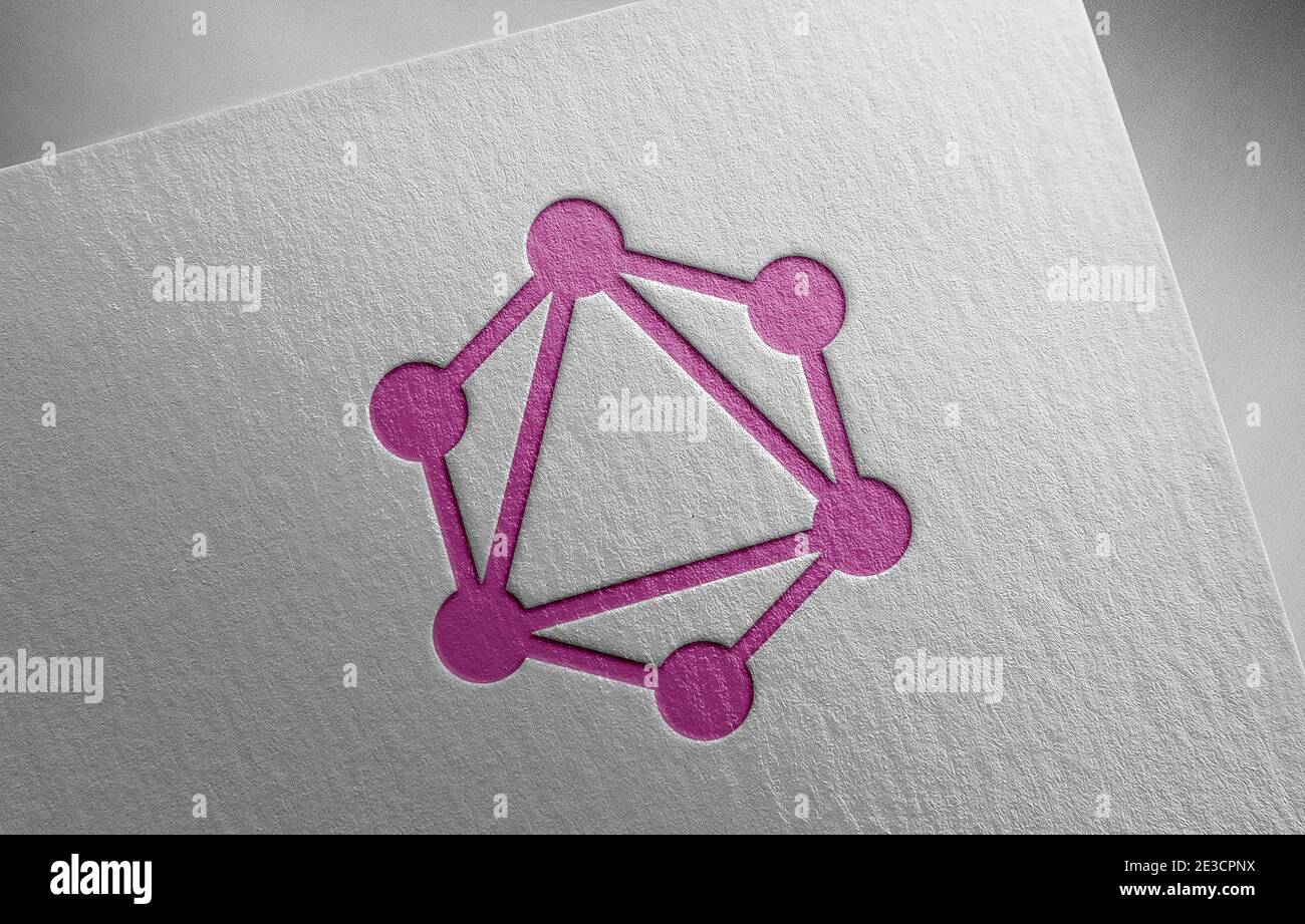 graphql logo paper texture illustration Stock Photo - Alamy