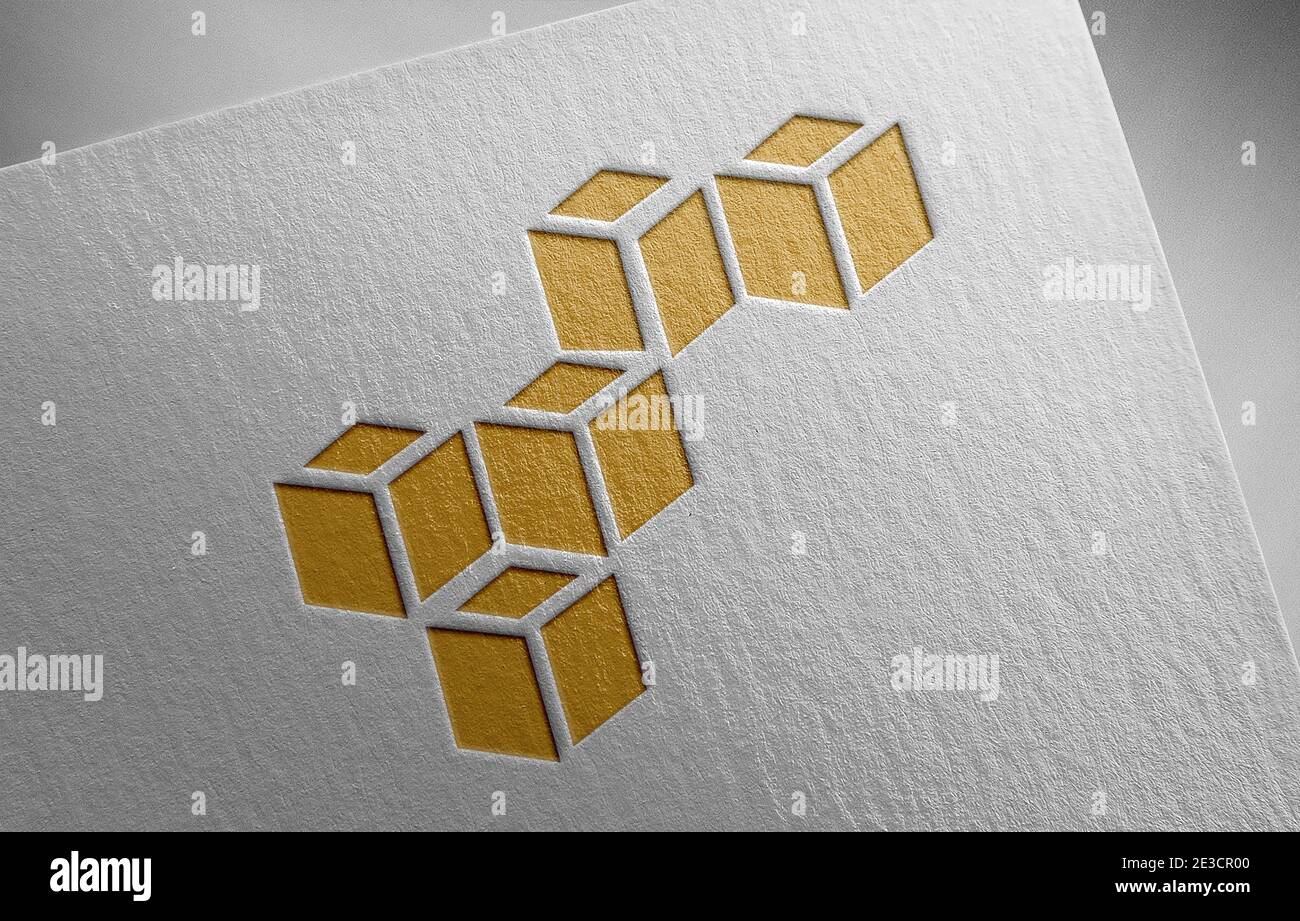aws logo paper texture illustration Stock Photo