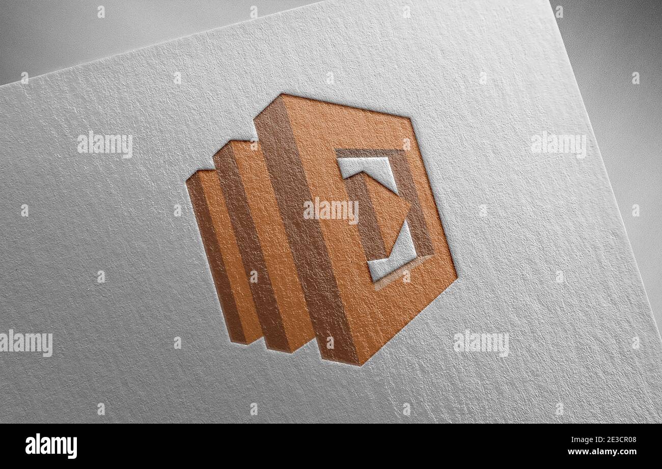 amazon aws lambda logo paper texture illustration Stock Photo