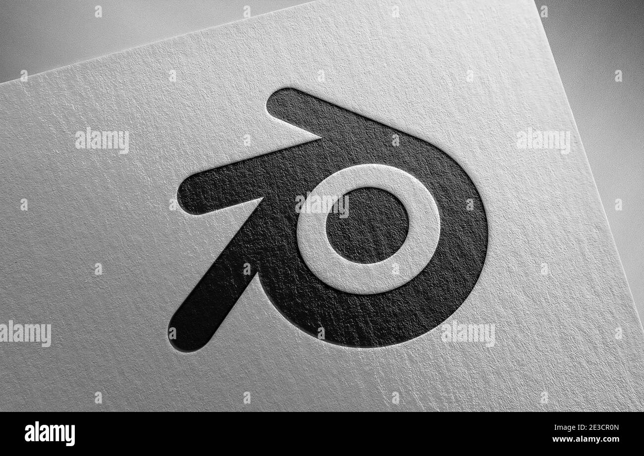 blender logo paper texture illustration Stock Photo - Alamy