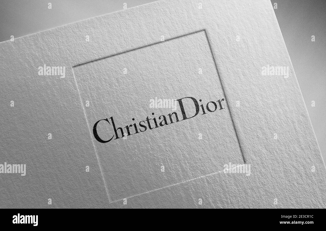 christian dior logo paper texture illustration Stock Photo - Alamy