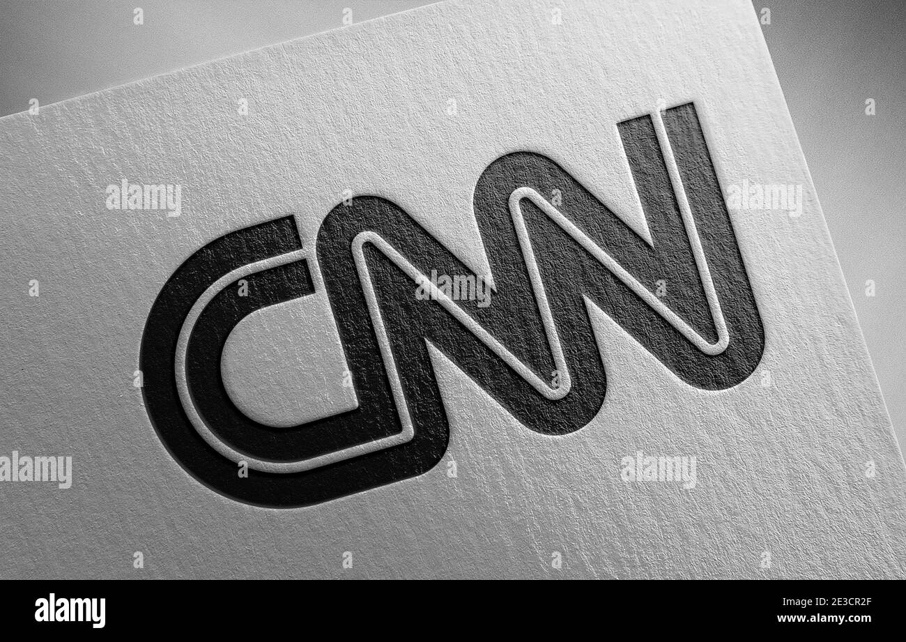 cnn logo paper texture illustration Stock Photo