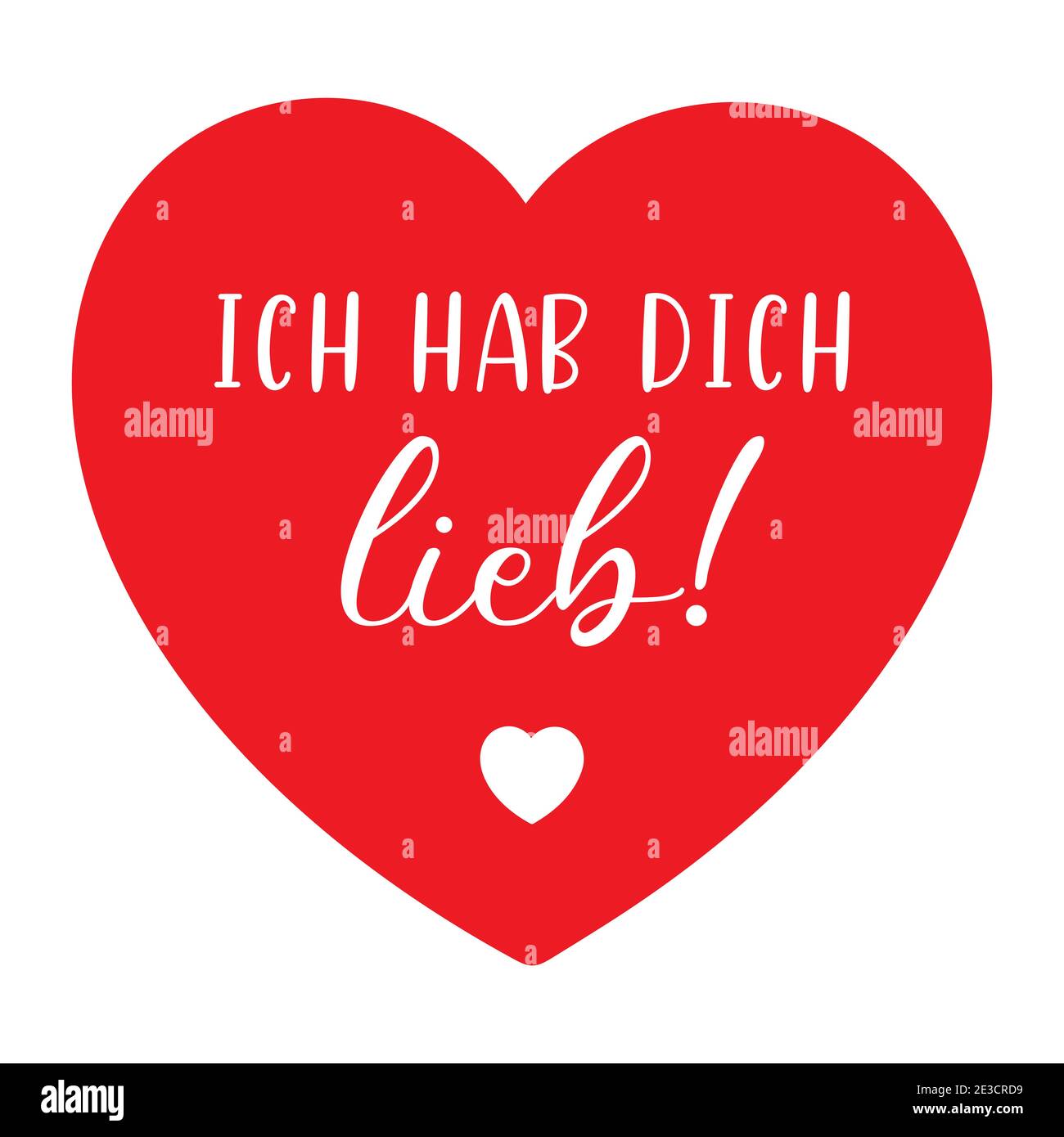 Hand sketched Ich hab Dich lieb German quote, meaning I love you. Romantic  calligraphy phrase. Lettering Stock Vector Image & Art - Alamy