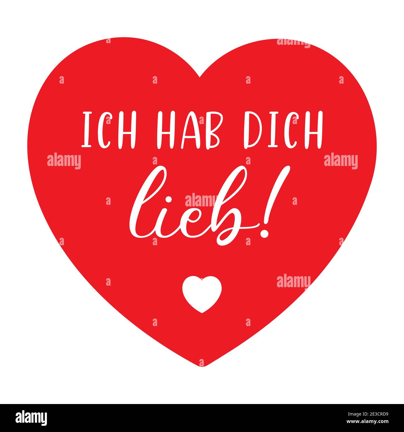 Hand sketched Ich hab Dich lieb German quote, meaning I love you Romantic  calligraphy phrase. Lettering Stock Vector Image & Art - Alamy