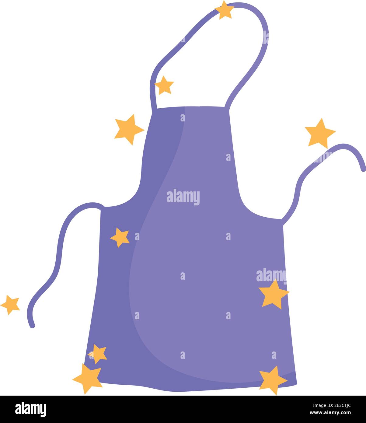 cooking apron clothes cartoon flat icon vector illustration Stock ...
