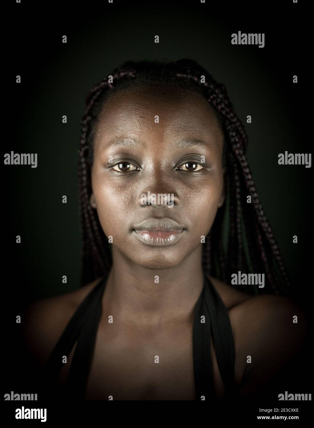Young black African American woman portrait in indoors Stock Photo - Alamy