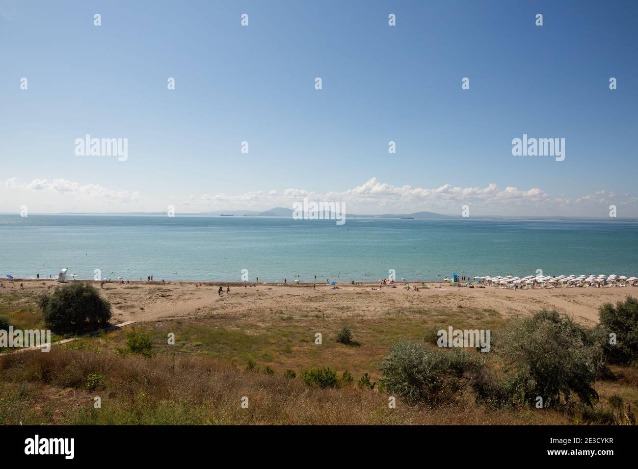 Looking out to the Black Sea from Atlantis Bulgaria Beach, Sarafovo ...