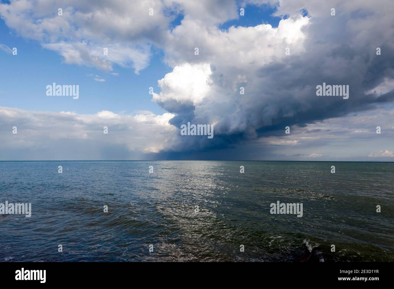 View of a Weather System passing off St Margret's Bay, Kent Stock Photo