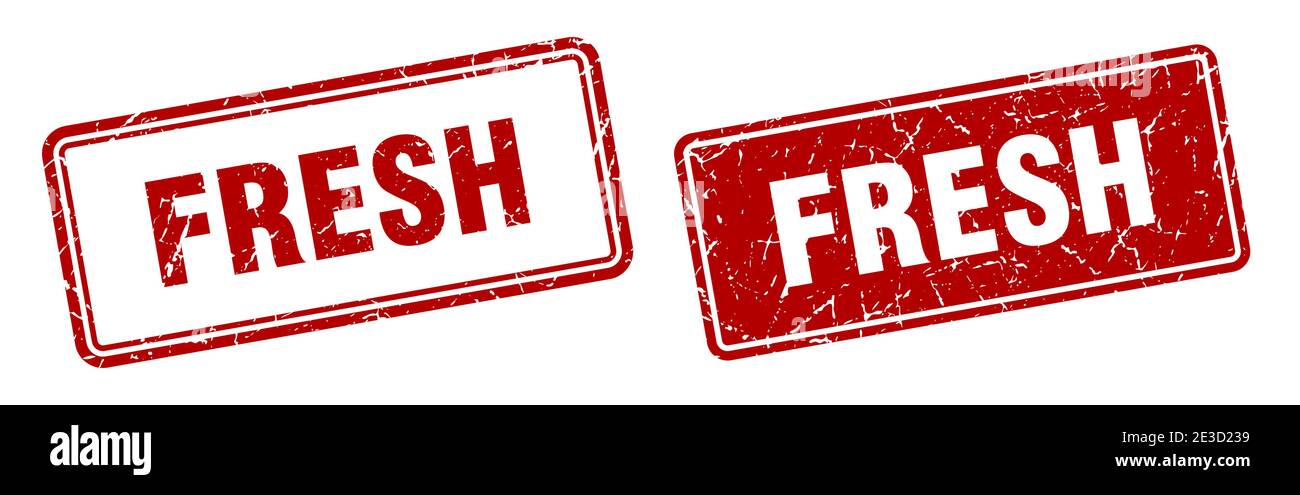 fresh square stamp. fresh grunge sign set Stock Vector Image & Art - Alamy