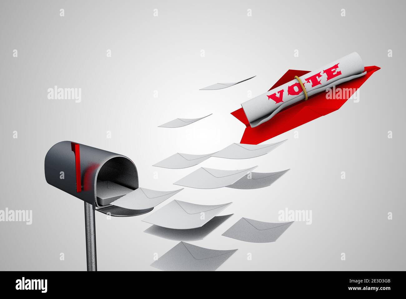 Mail In Vote Letter through letterbox illustration hi-res stock photography and ...