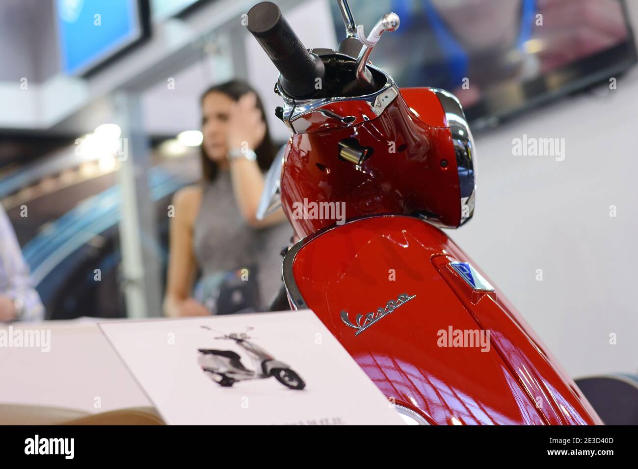 Belgrade, Serbia March 29, 2019 Vespa style motorcycle. Belgrade