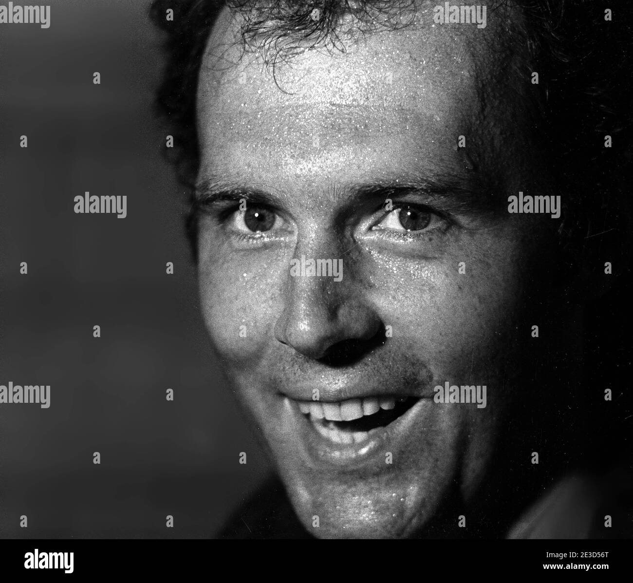 Der Kaiser. A young Franz Beckenbauer while playing with the New York Cosmo Stock Photo