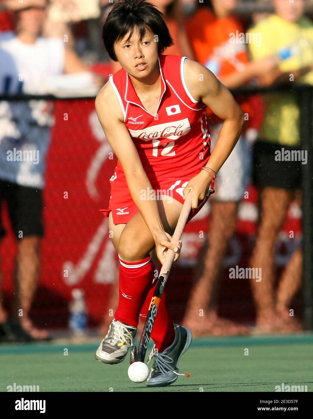 Heads up. Japanese hockey player Stock Photo Alamy