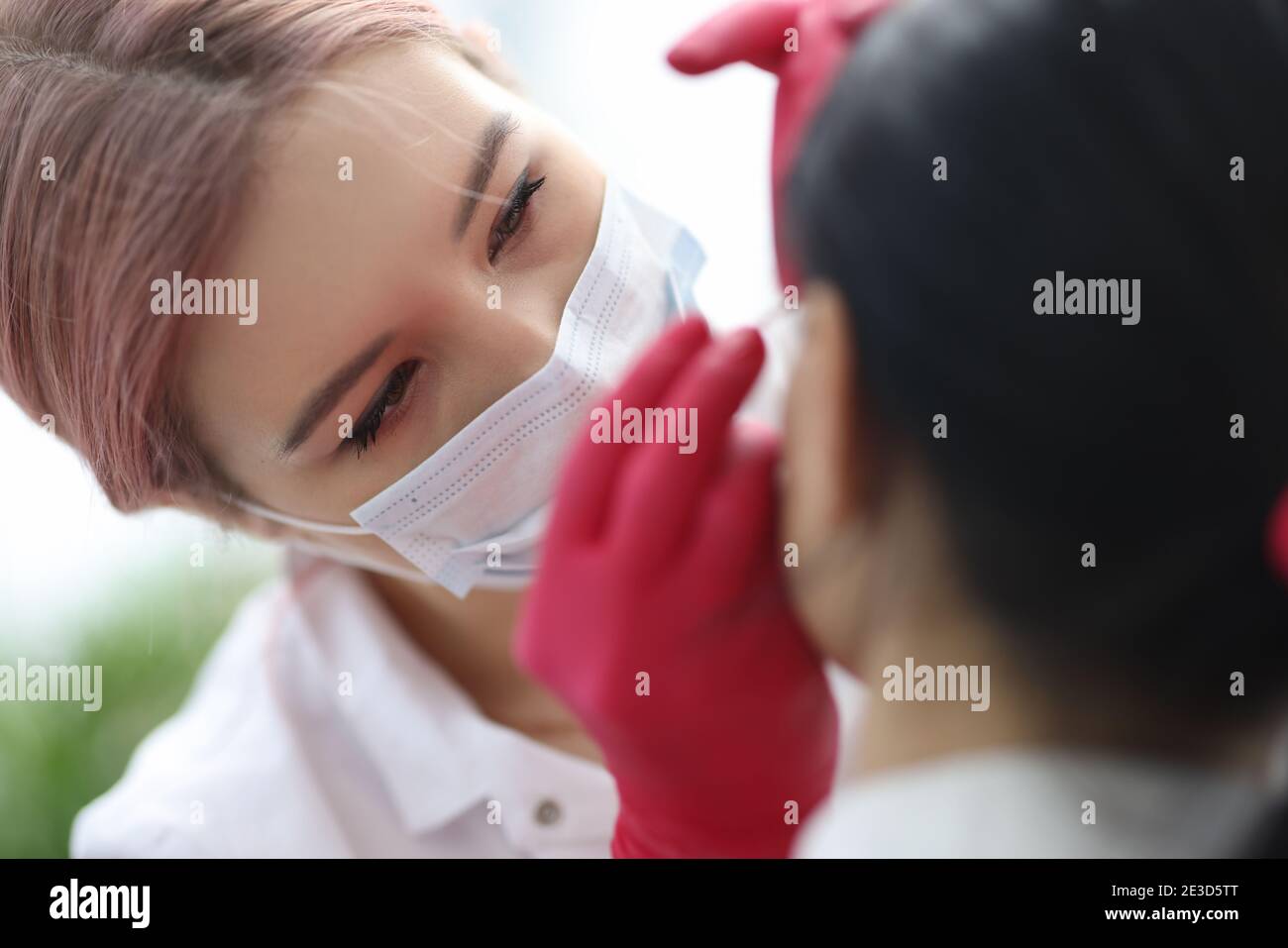 Beautician makes mask woman hi-res stock photography and images - Alamy