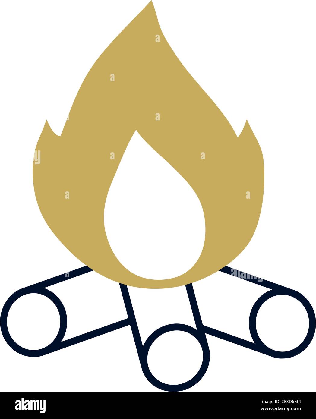 Campfire icon design of Camping flame fire bonfire hot burn light ...