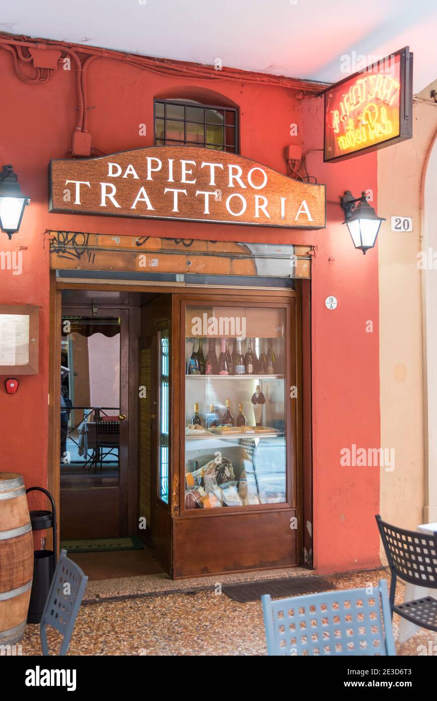 The Da Pietro Trattoria Bologna Italy Stock Photo Alamy