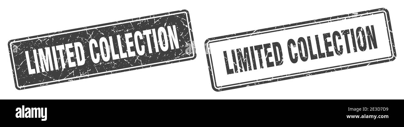Collected Sign limited collection square stamp. limited collection grunge sign set ...