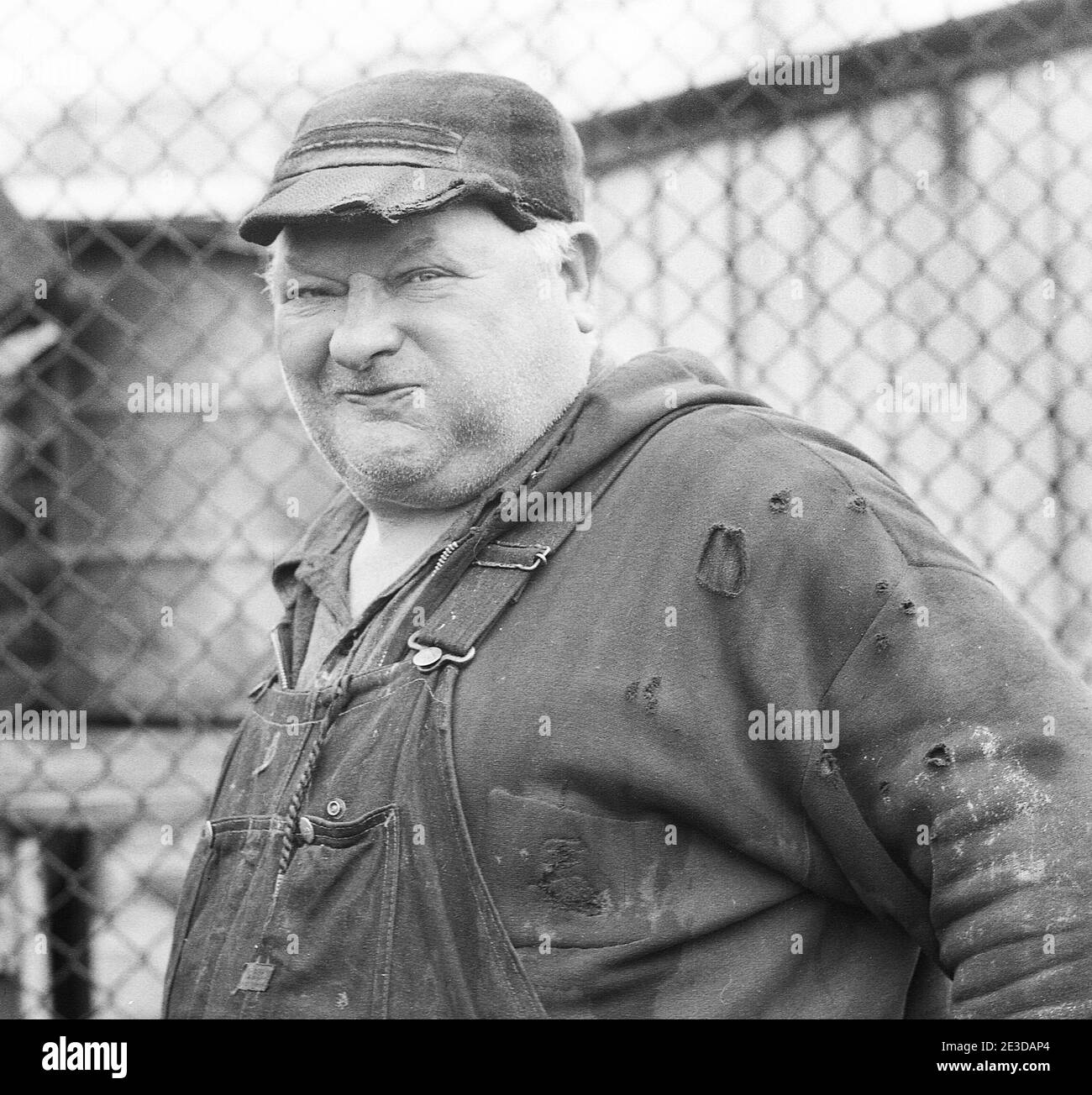 A laborer at the Alden Mine Workings of the Blue Coal Corporation, Alden Pennsylvania April 2 1969 Stock Photo