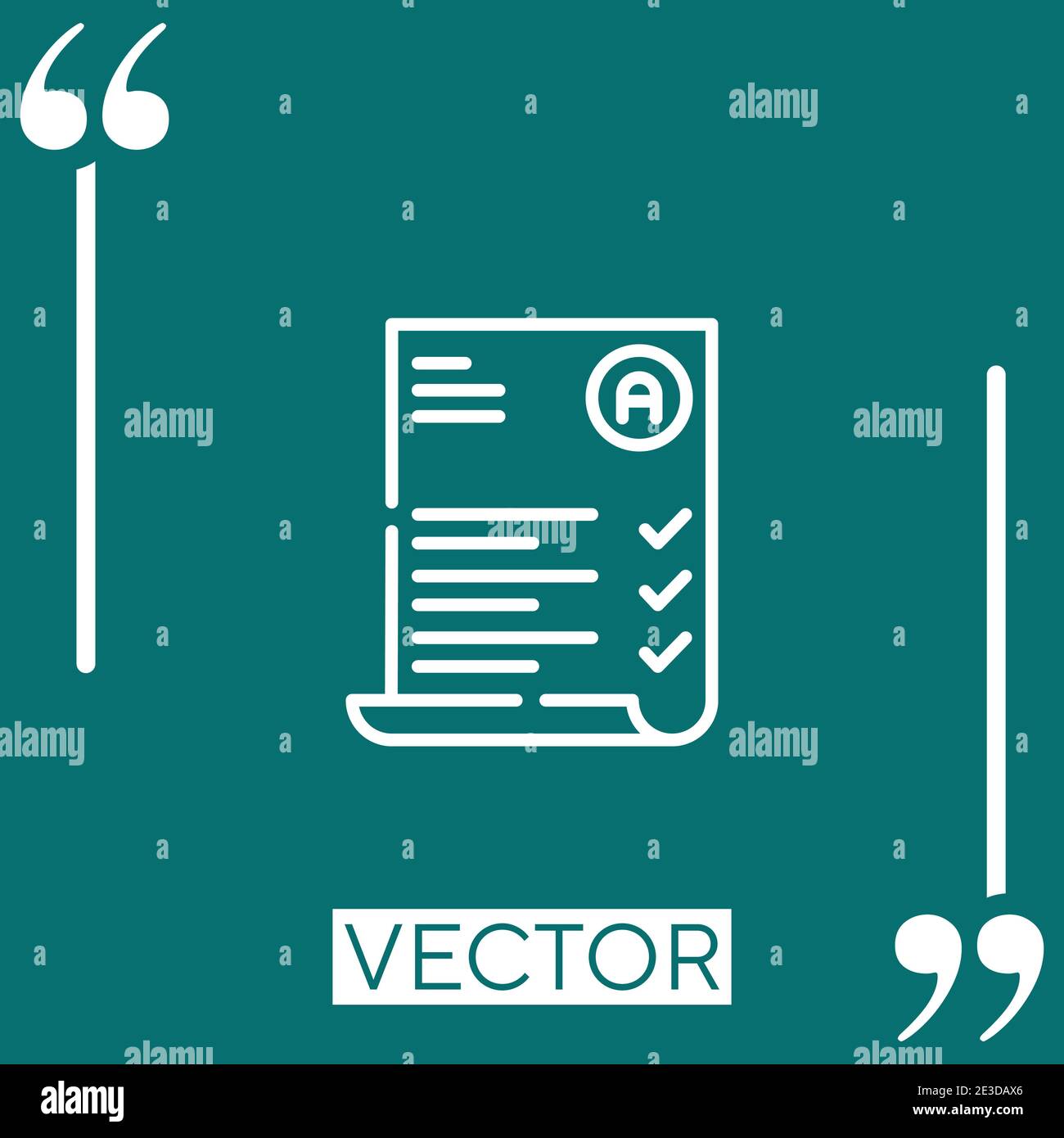 exam vector icon Linear icon. Editable stroke line Stock Vector