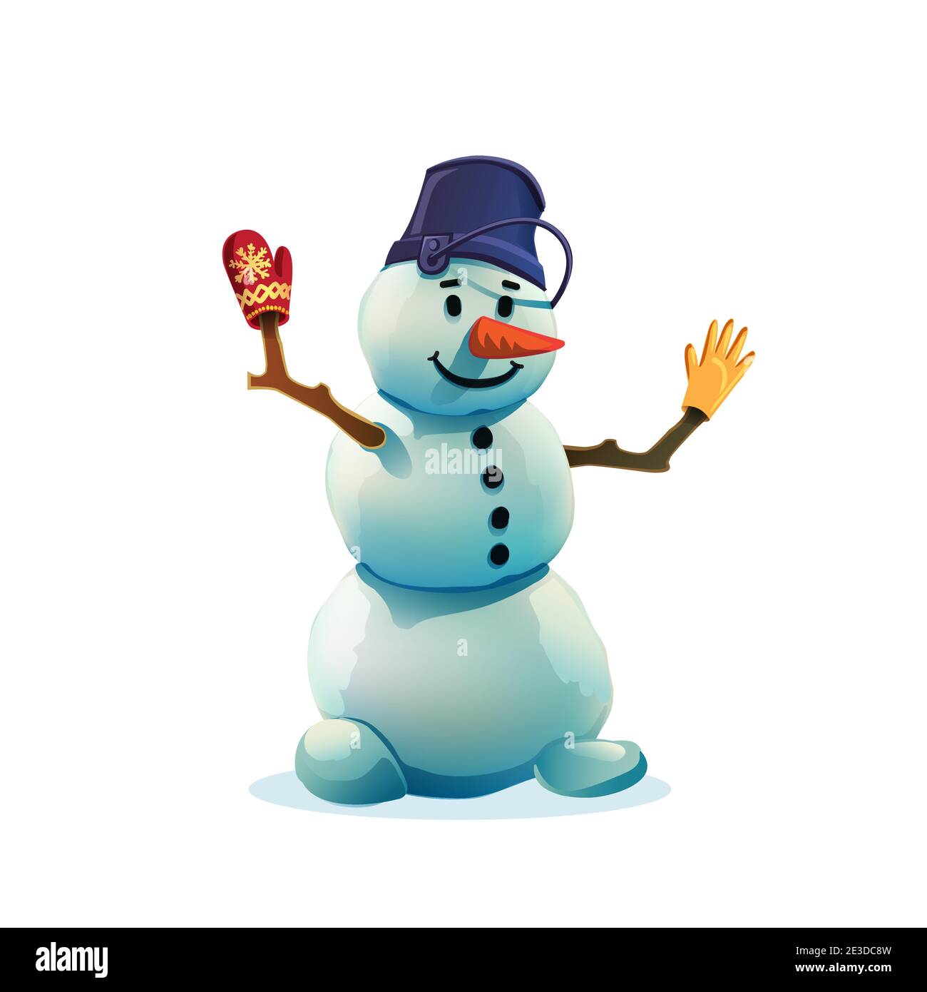 Christmas snowman isolated on white background Stock Vector Image & Art ...
